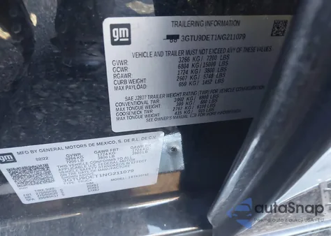 2022 GMC Sierra 1500 Limited 4Wd Standard Box Slt from USA, damaged, VIN 3GTU9DET1NG211079